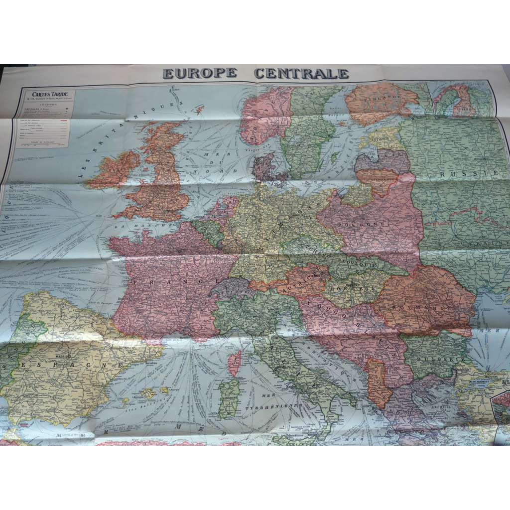 Grande Carte de l'Europe Centrale ["Velká mapa Evropy", 1925; historická mapa; mapy; Československo]