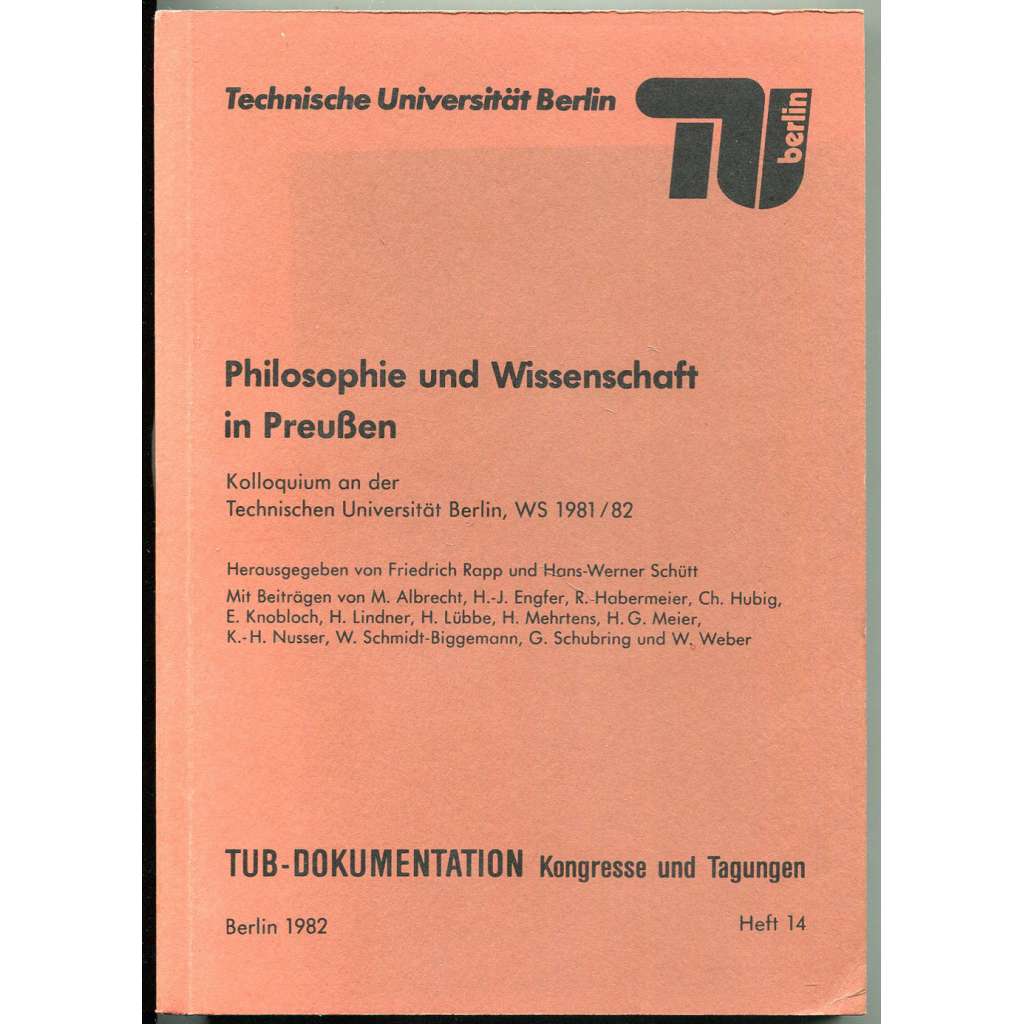 Philosophie und Wissenschaft in Preußen [Filosofie a věda v Prusku; Kant, Humboldt; Prusko; dějiny vědy, techniky]