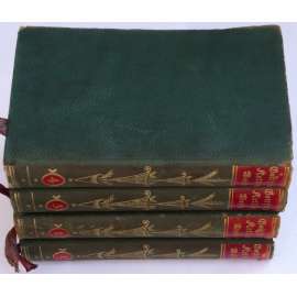 Gottfried Kellers gesammelte Werke in vier Bänden [4 sv.; sebrané spisy; Zelený Jindřich; básně; vazba; kůže] HOL
