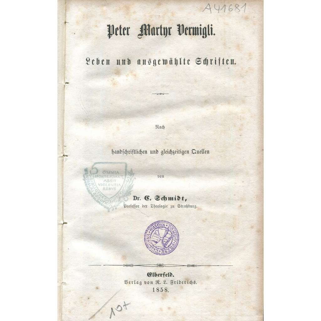 Peter Martyr Vermigli: Leben Und Ausgewählte Schriften [Reformace, renesance]
