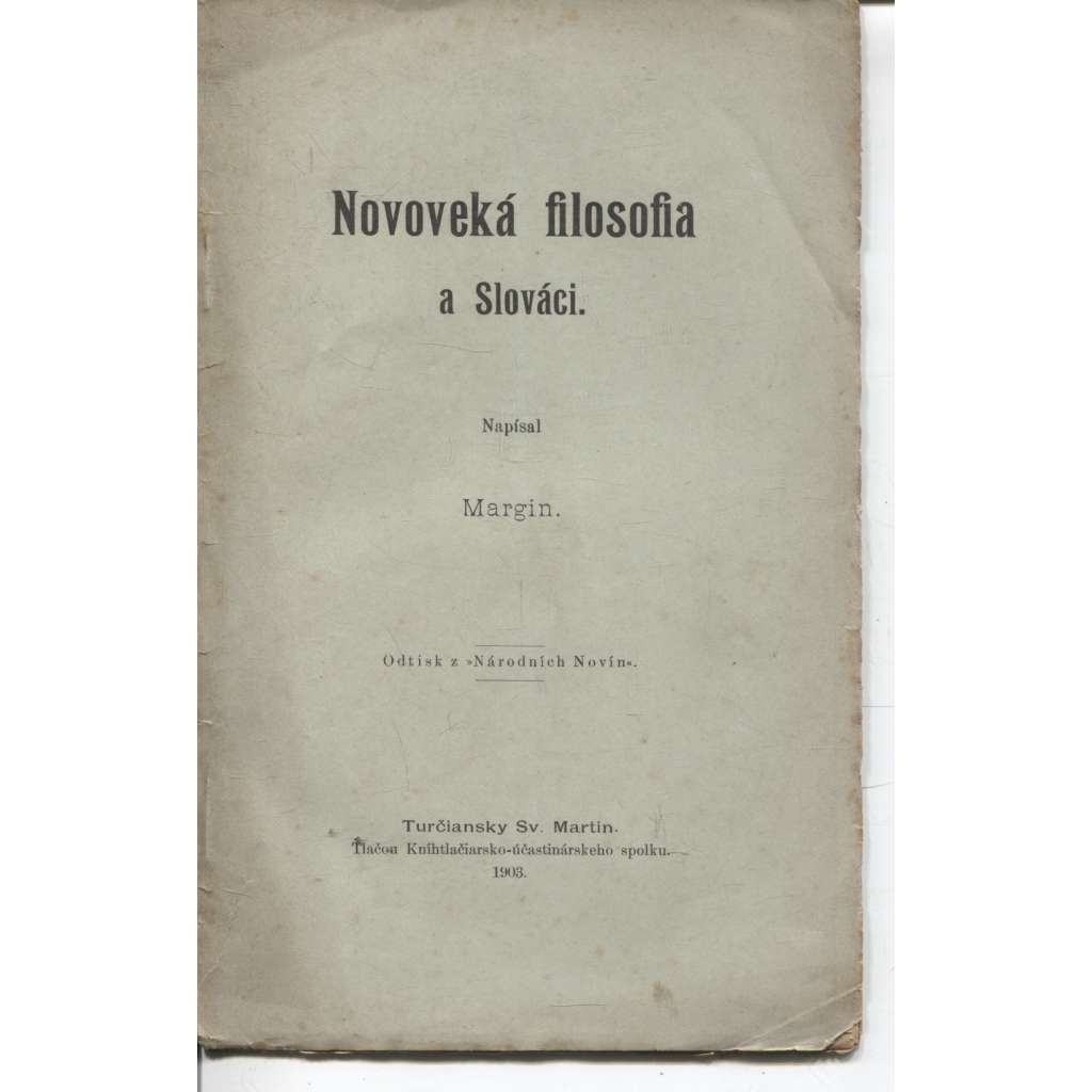 Novoveká filosfia a Slováci (text slovensky)