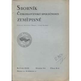 Sborník Československé společnosti zeměpisné, sazek 54, číslo 3-4/1949