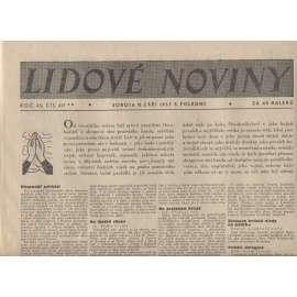 Lidové noviny (noviny 1937, úmrtí T. G. Masaryk, prezident)