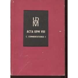 ACTA UPM VIII. - C. Sborník uměleckoprůmyslové muzeum (výročí Emanuel Poche 70. let), nábytek, užité umění, porcelán