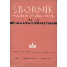 Sborník Národního muzea v Praze, svazek IX., číslo 3/1964