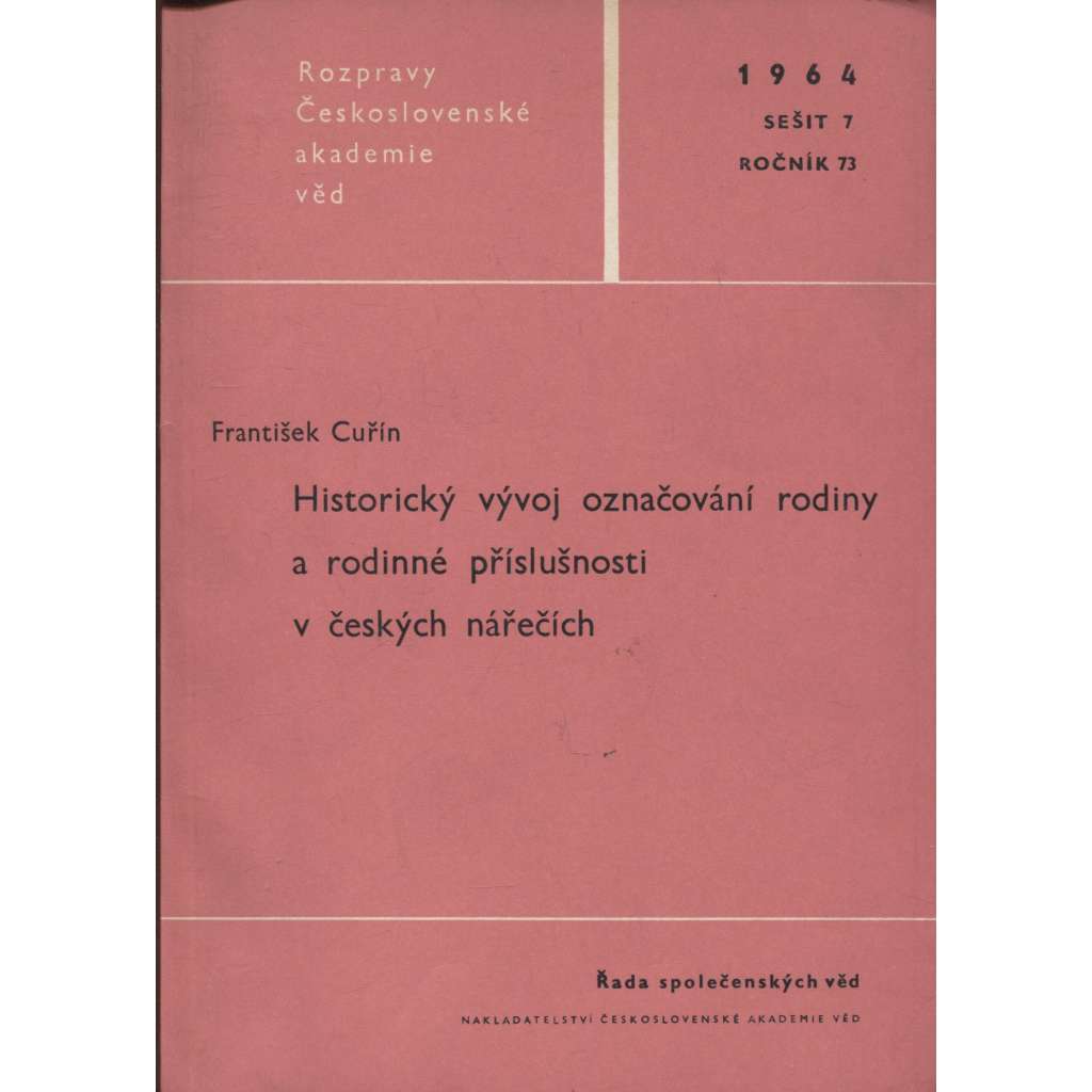 Historický vývoj označování rodiny a rodinné příslušnosti v českých nářečích