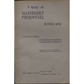 Slovenský priemysel roku 1931 (Slovenský průmysl, Slovensko)