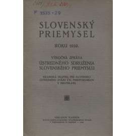 Slovenský priemysel roku 1929 (Slovenský průmysl, Slovensko)