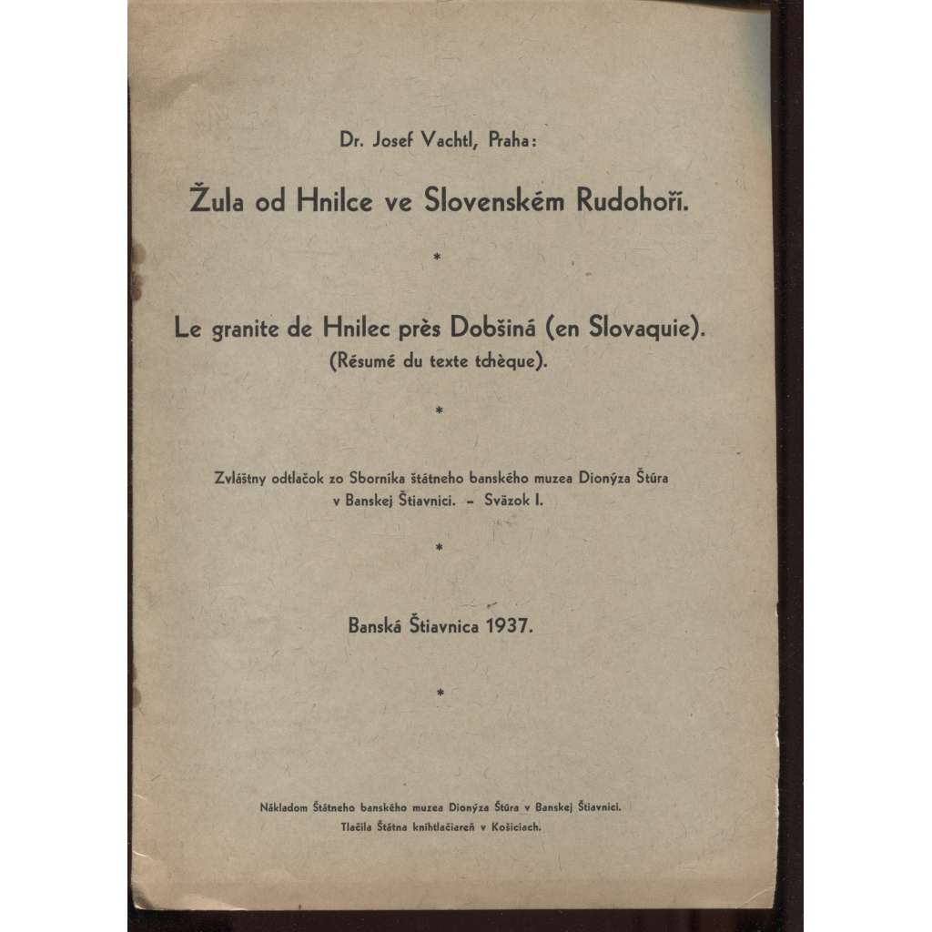 Žula od Hnilce ve Slovenském Rudohoří (geologie, Slovensko)