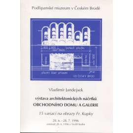 Výstava architektonických náčrtků Obchodního domu a galerie (Vladimír Jandejsek) - 2x litografie