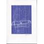 Výstava architektonických náčrtků Obchodního domu a galerie (Vladimír Jandejsek) - 2x litografie