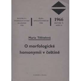 O morfologické homonymii v češtině (podpis Marie Těšitelová)