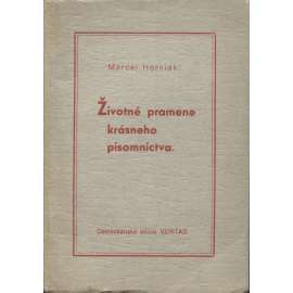Životné pramene krásneho písomníctva (písemnictví, text slovensky)