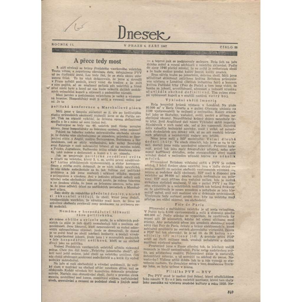 Dnešek (noviny 1947)