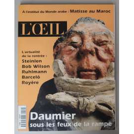 L'Œil, octobre 1999, No. 510 [časopis o umění, dějiny umění, umělecké řemeslo, Daumier, Matisse, Art Decó, Barceló ...]