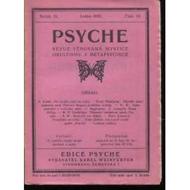 Psyche, ročník IX./1932, číslo 10. (Revue věnovaná mystice, okultismu a metapsychice)