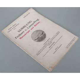 Katalog der Sammlung Baron Lanna-Prag [1911; aukční katalog; Vojtěch Lanna mladší; sbírka; umění; dřevoryty; knihy]