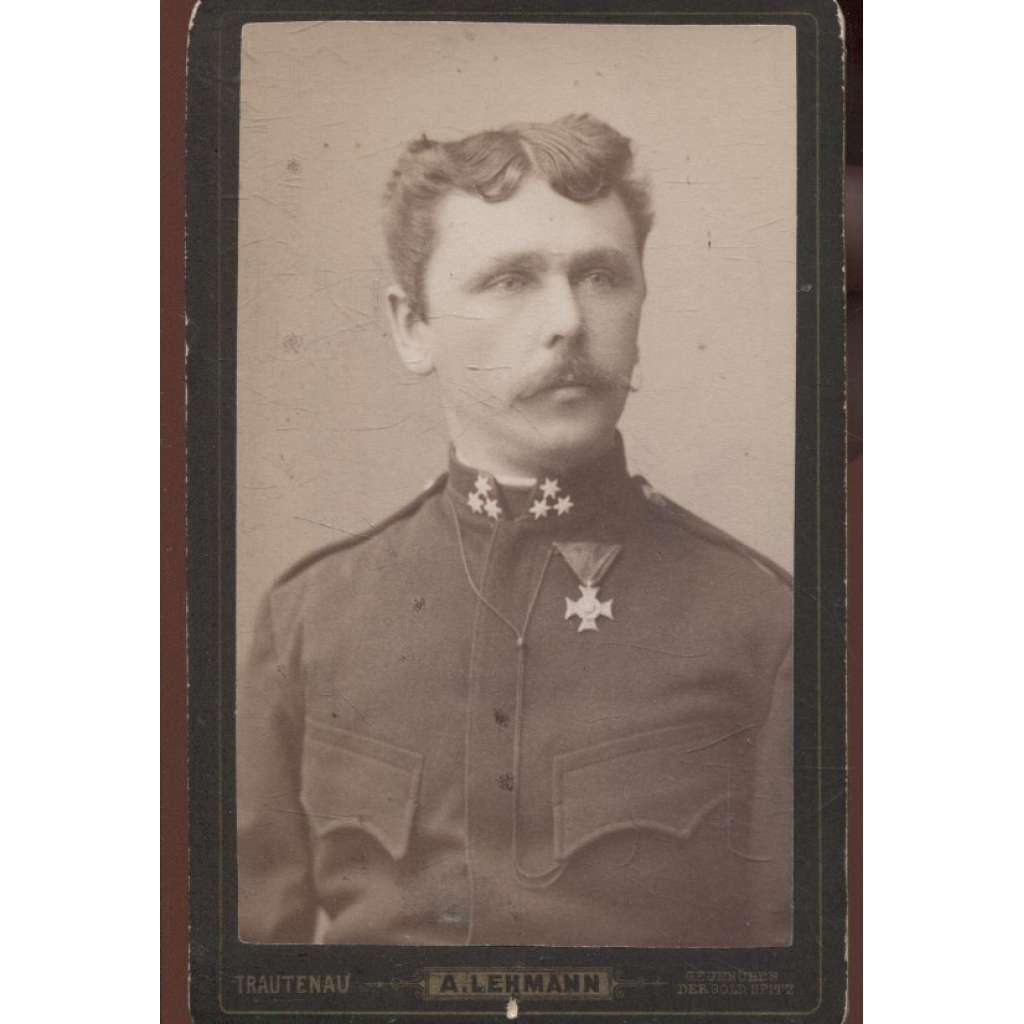 Stará fotografie - kabinetka (A. Lehmann, Trutnov) - voják
