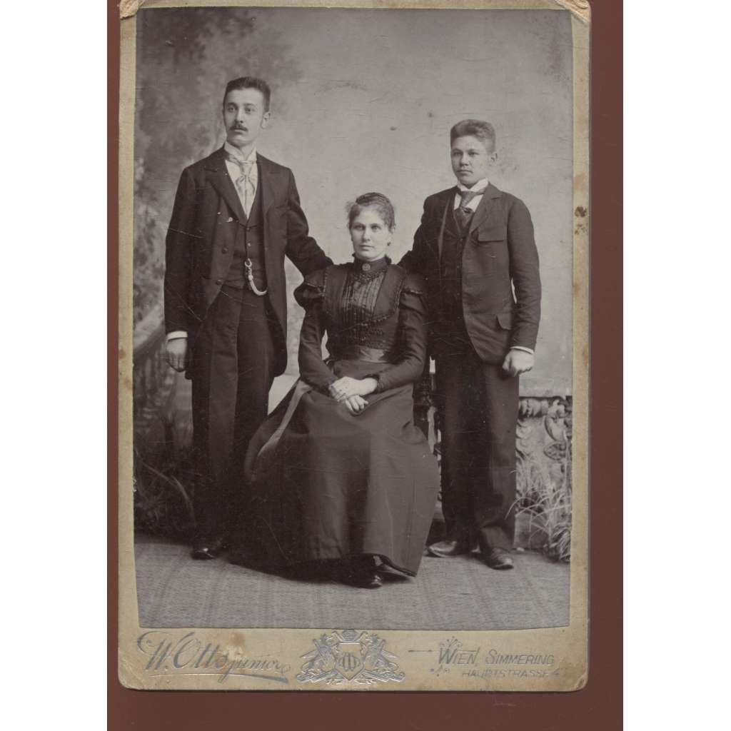 Stará fotografie - kabinetka (Wilhelm Otto junior, Vídeň) - rodina