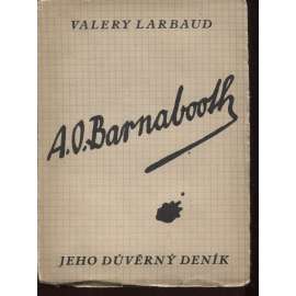 A. O. Barnabooth. Jeho důvěrný deník (obálka Josef Čapek)