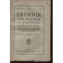 Sborník věd právních a státních, ročník XXVI, sešit 1-4/1926 (2 svazky) - právo