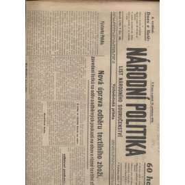 Národní politika (15.12.1939) - Protektorát, staré noviny (není kompletní)