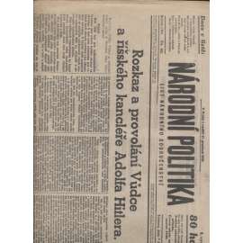 Národní politika (31.12.1939) - Protektorát, staré noviny (není kompletní)