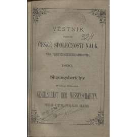 Věstník královské české společnosti nauk (historie, filozofie, jazykověda) 1890 [Milič a dva jeho dopisy z r. 137 / Mistra Jana Husi česká kázání na posvěcenie kostela na sv. Trojici]