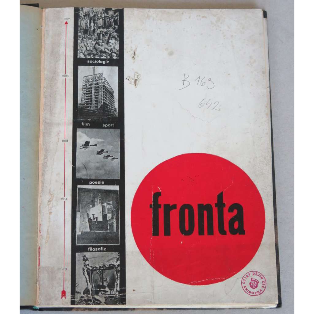 Fronta. Mezinárodní sborník soudobé aktivity [avantgarda; avantgardní literatura, umění, architektura, design; obálka]