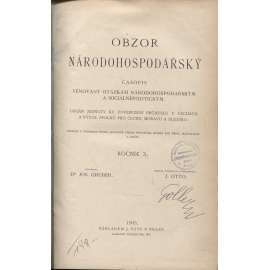 Obzor národohospodářský, ročník X./1905. Časopis věnovaný otázkám národohospodářským a sociálněpolitickým