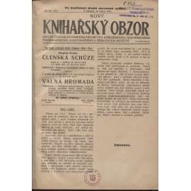 Nový Knihařský obzor, ročník XVI./1912 [odborný časopis o vázání knih, knižní kultuře, knihvazačství, knižní vazby] [Orgán Československého dělnictva knihařského, ozdobnického, pouzdrařského, kartonážního a příbuzných odvětví]