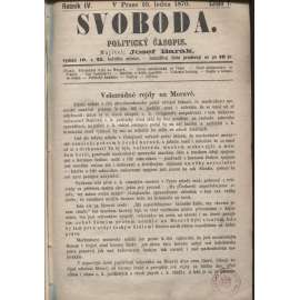 Svoboda. Politický časopis. Ročník IV./1870 (levicová literatura)