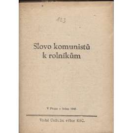 Slovo komunistů k rolníkům (levicová literatura, komunistická literatura)
