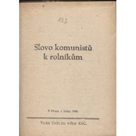 Slovo komunistů k rolníkům (levicová literatura, komunistická literatura)