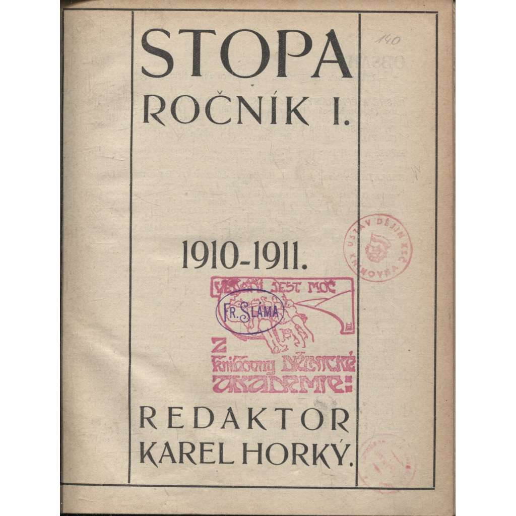 Stopa, ročník I./1910-1911 (časopis)