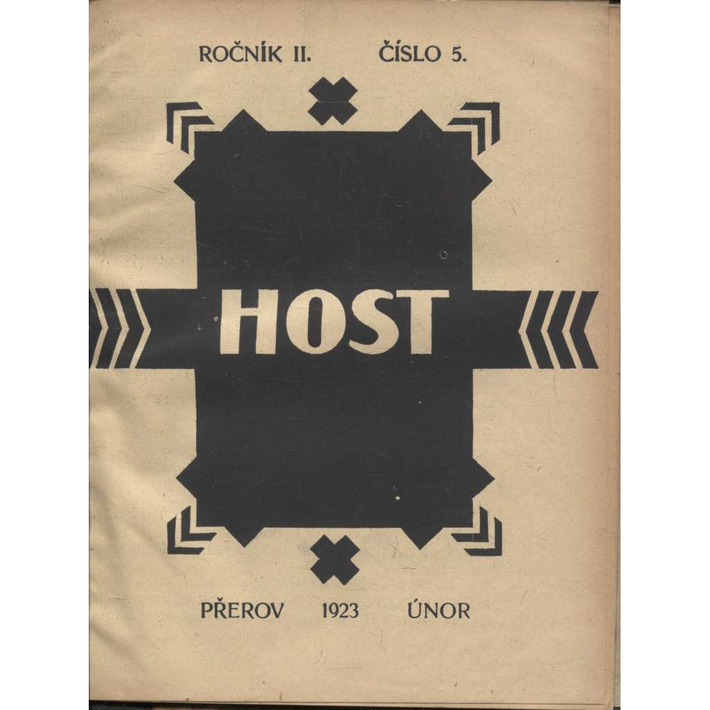 Host, ročník II./1922-1923. Měsíčník literární skupiny