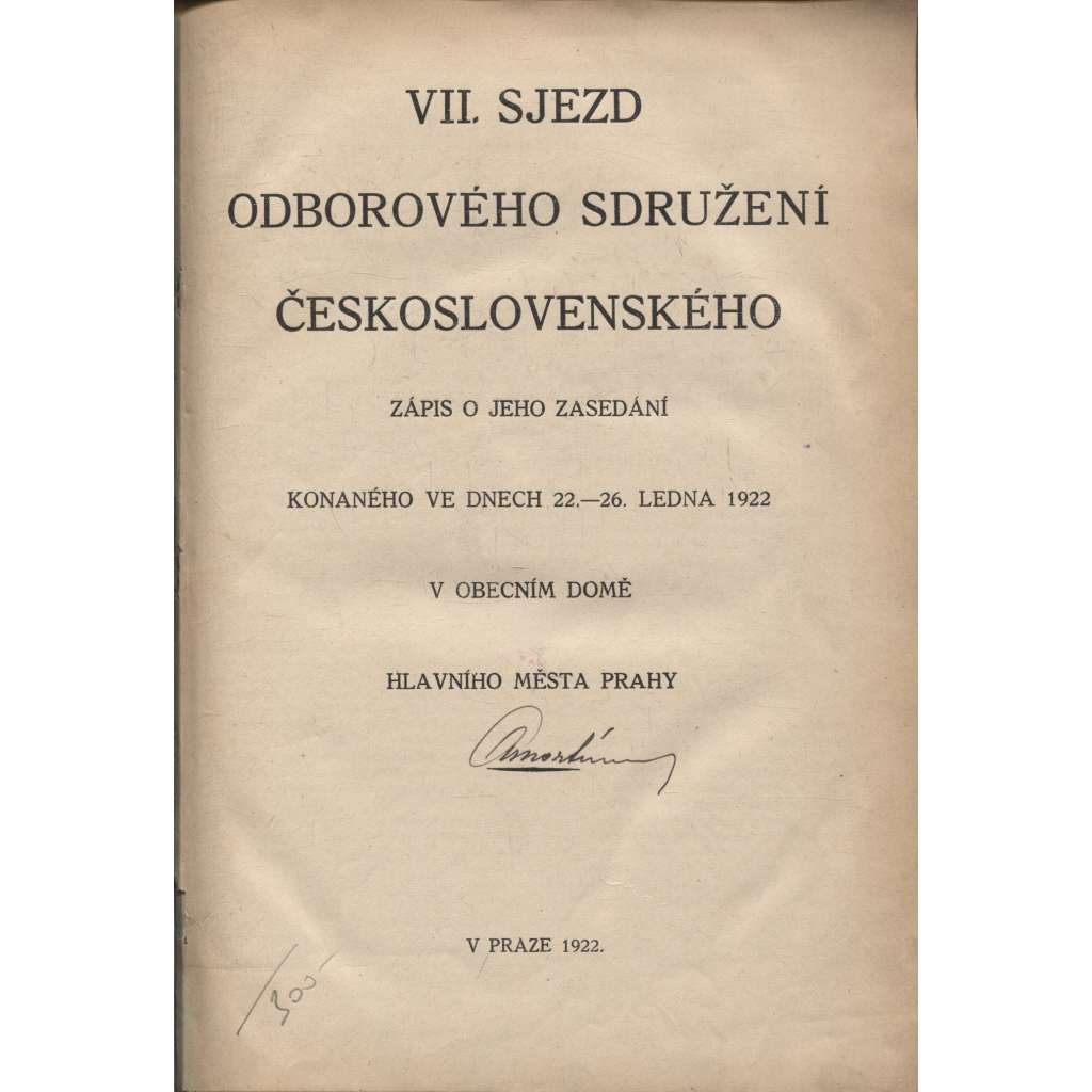 VII. sjezd Odborového sdružení československého (odbory)
