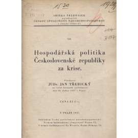 Hospodářská politika Československé republiky za krise