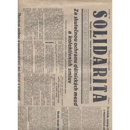 Solidarita, ročník VIII., č. 4. - 3. března 1936 (staré noviny, 1. republika) - prví vydání se zásahy cenzury