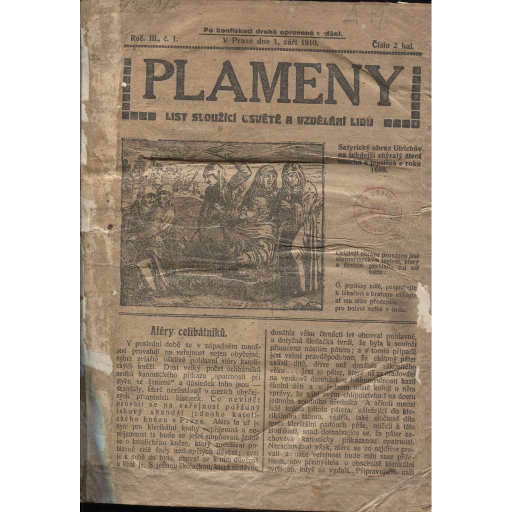 Plameny, ročník V./1910 / ročník IV./1911 / ročník V./1912 / ročník VI./1913 (List sloužící osvětě a vzdělání lidu)