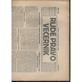 Rudé právo - večerník (28.8.1926) - 1. republika, staré noviny