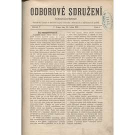 Odborové sdružení českoslovanské, ročník V./1901 [Statistický časopis a ústřední orgán českoslov. odborových a vzdělávacích spolků] odbory