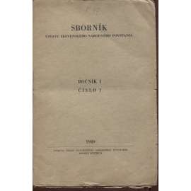 Sborník Ústavu Slovenského národného povstania, ročník I., číslo 1.-4./1949 (text slovensky) - 4 svazky