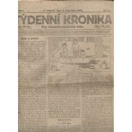 Týdenní kronika (5.12.1918) - staré noviny, 1. republika, I. světová válka