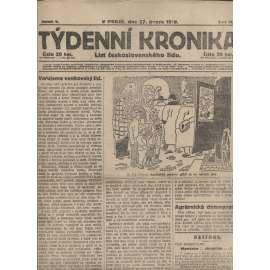 Týdenní kronika (27.2.1919) - staré noviny, 1. republika