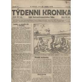 Týdenní kronika (21.8.1919) - staré noviny, 1. republika