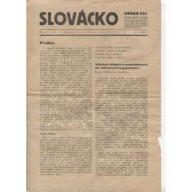 Slovácko (8.5.1945)  - staré noviny
