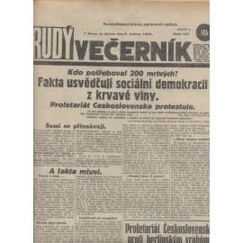 Rudý večerník (8.5.1929) - staré noviny, 1. republika
