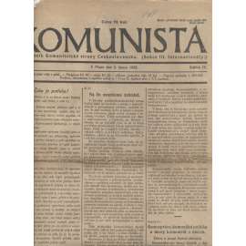 Komunista (3.2.1922) - staré noviny, 1. republika