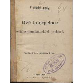 Dvě interpelace sociálně-demokratických poslanců (1898) / Trampoty rolníkovy aneb Desatero božích přikázání